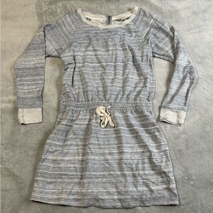 LOFT Lightweight Striped Knit Dress with Drawstring Waist